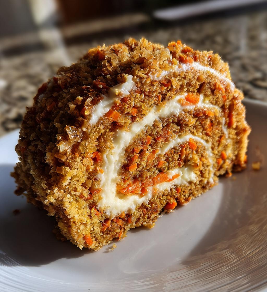 carrot cake roll - detail 1
