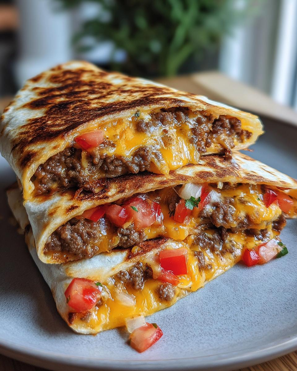cheeseburger quesadilla