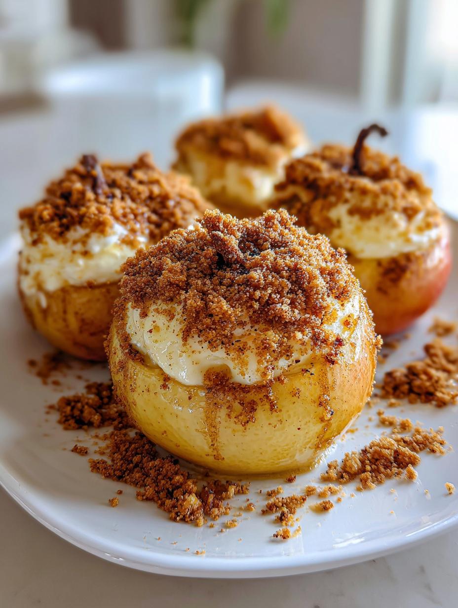 cheesecake stuffed baked apples - detail 1