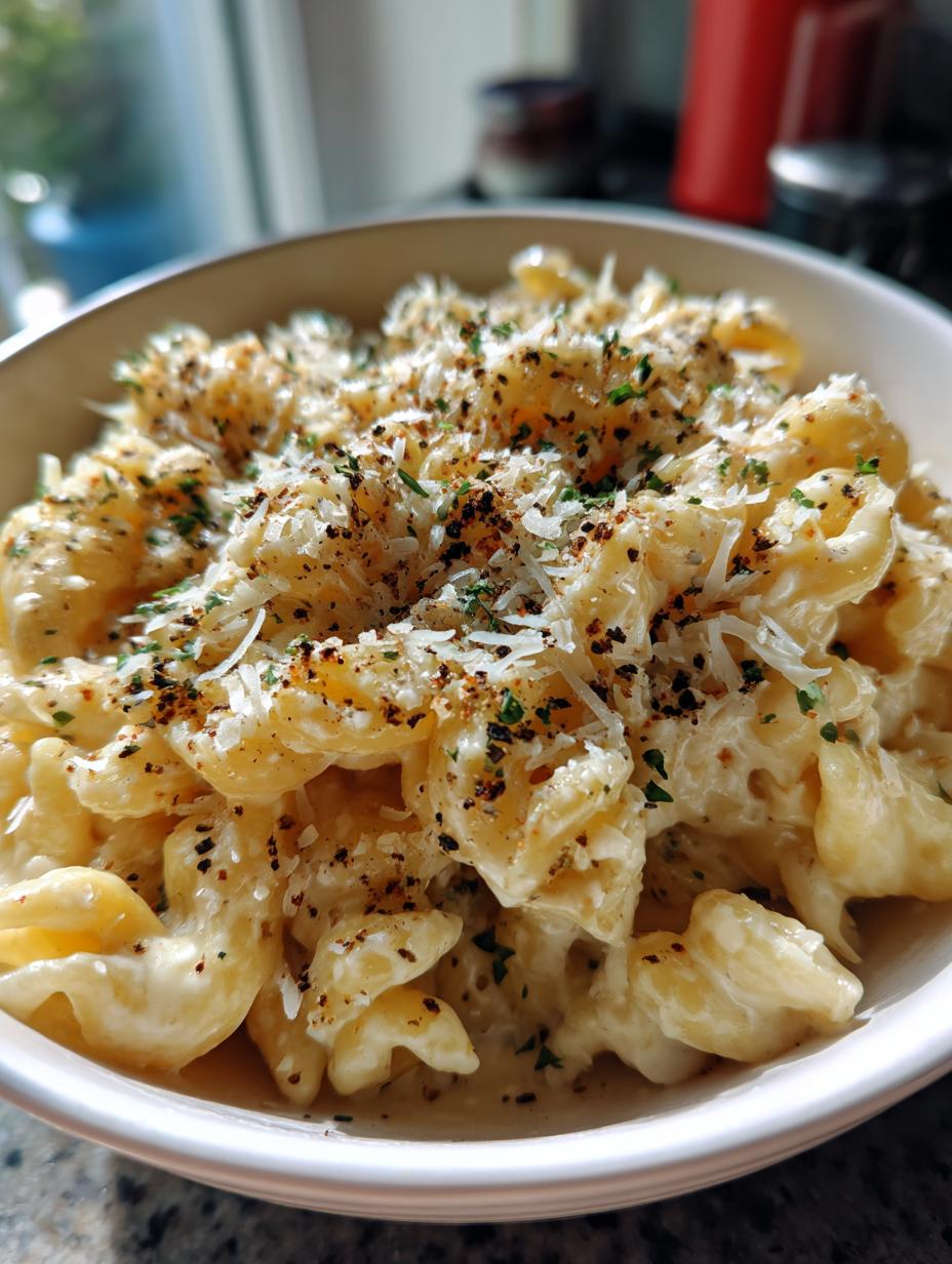 cheesy pasta - detail 1