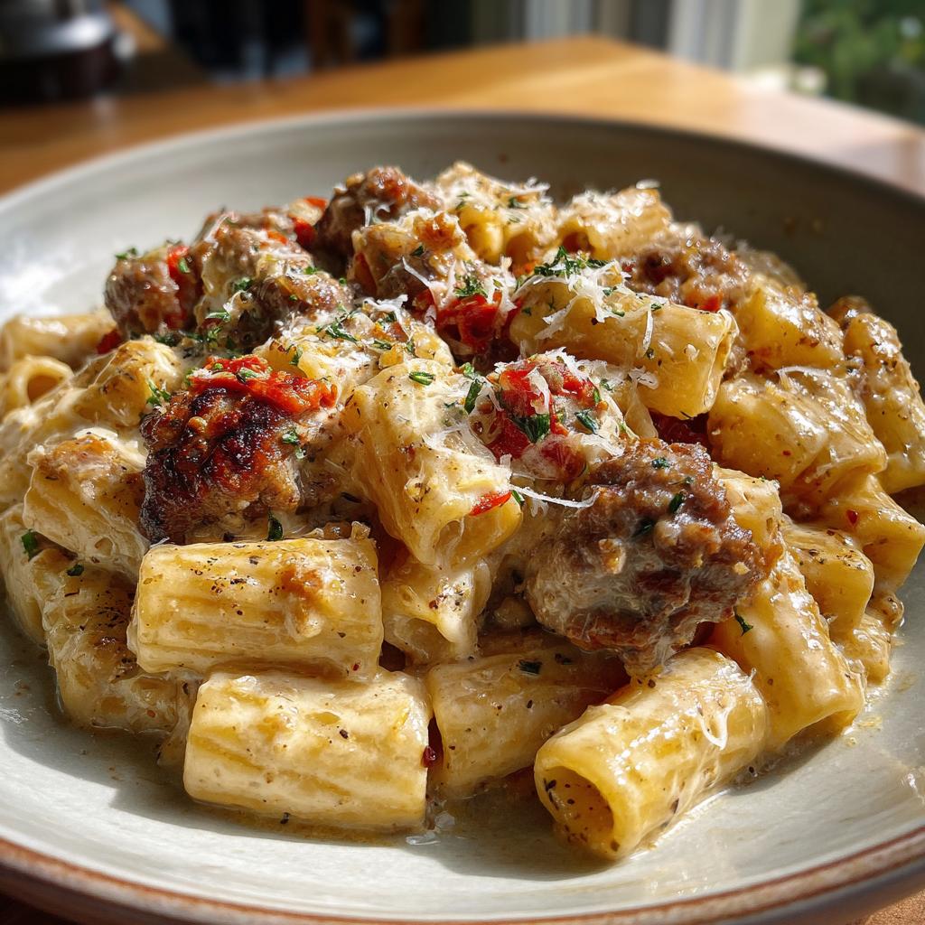 cheesy sausage pasta