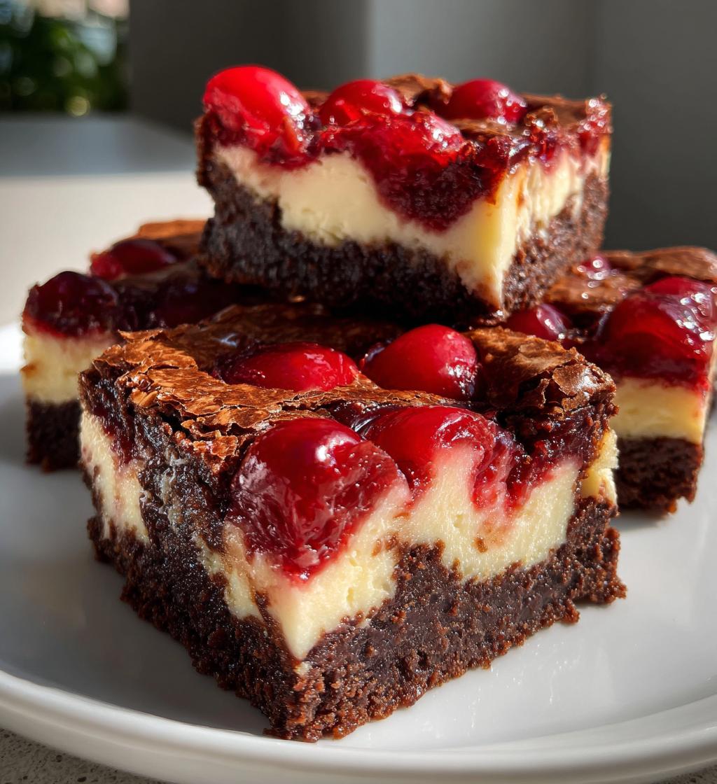 cherry cheesecake brownies - detail 1