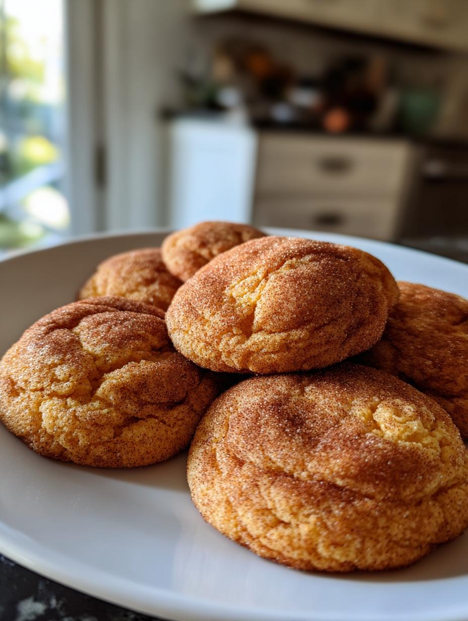 chewy pumpkin snickerdoodle cookies - detail 1