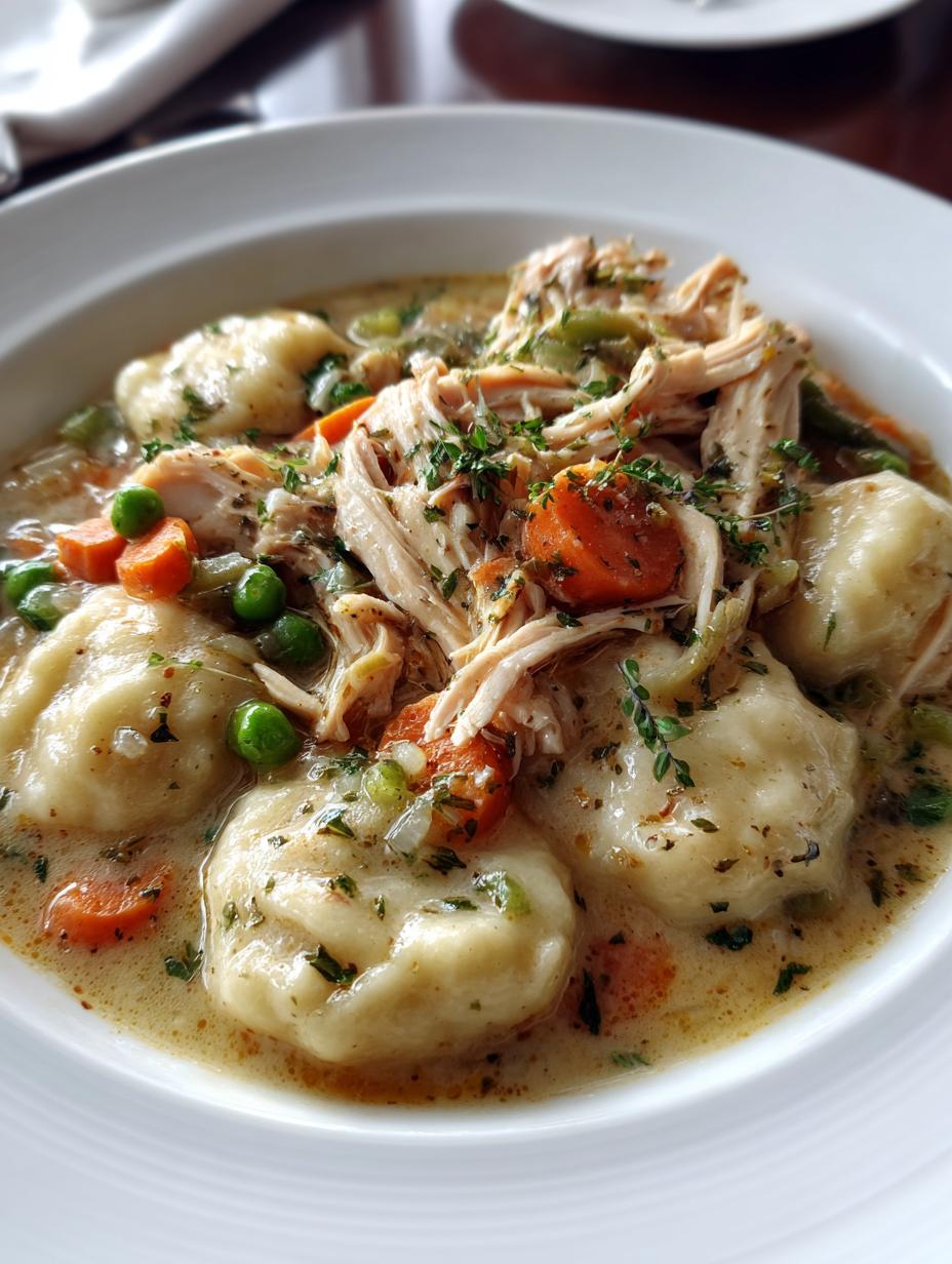 chicken and dumplings - detail 1