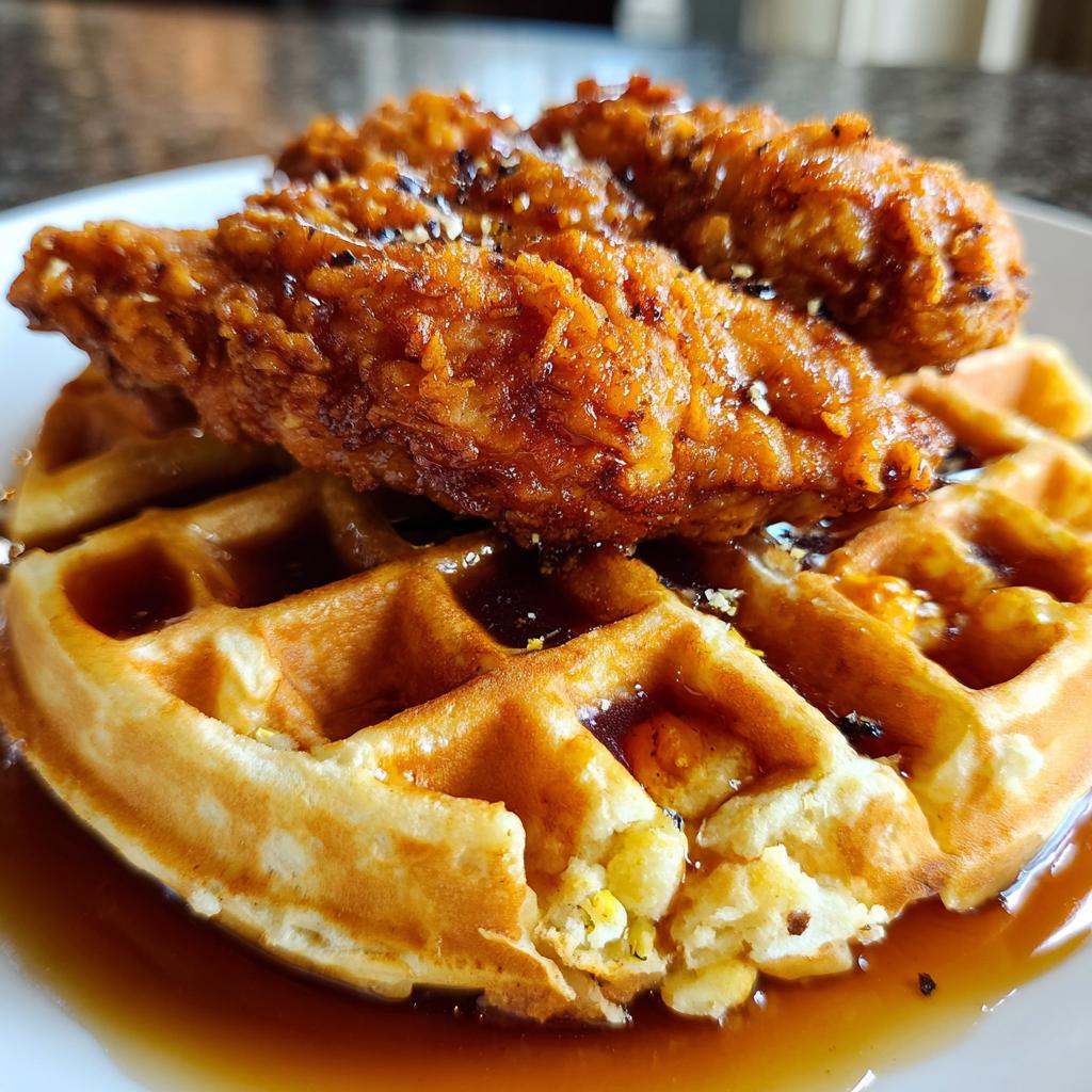 chicken and waffles
