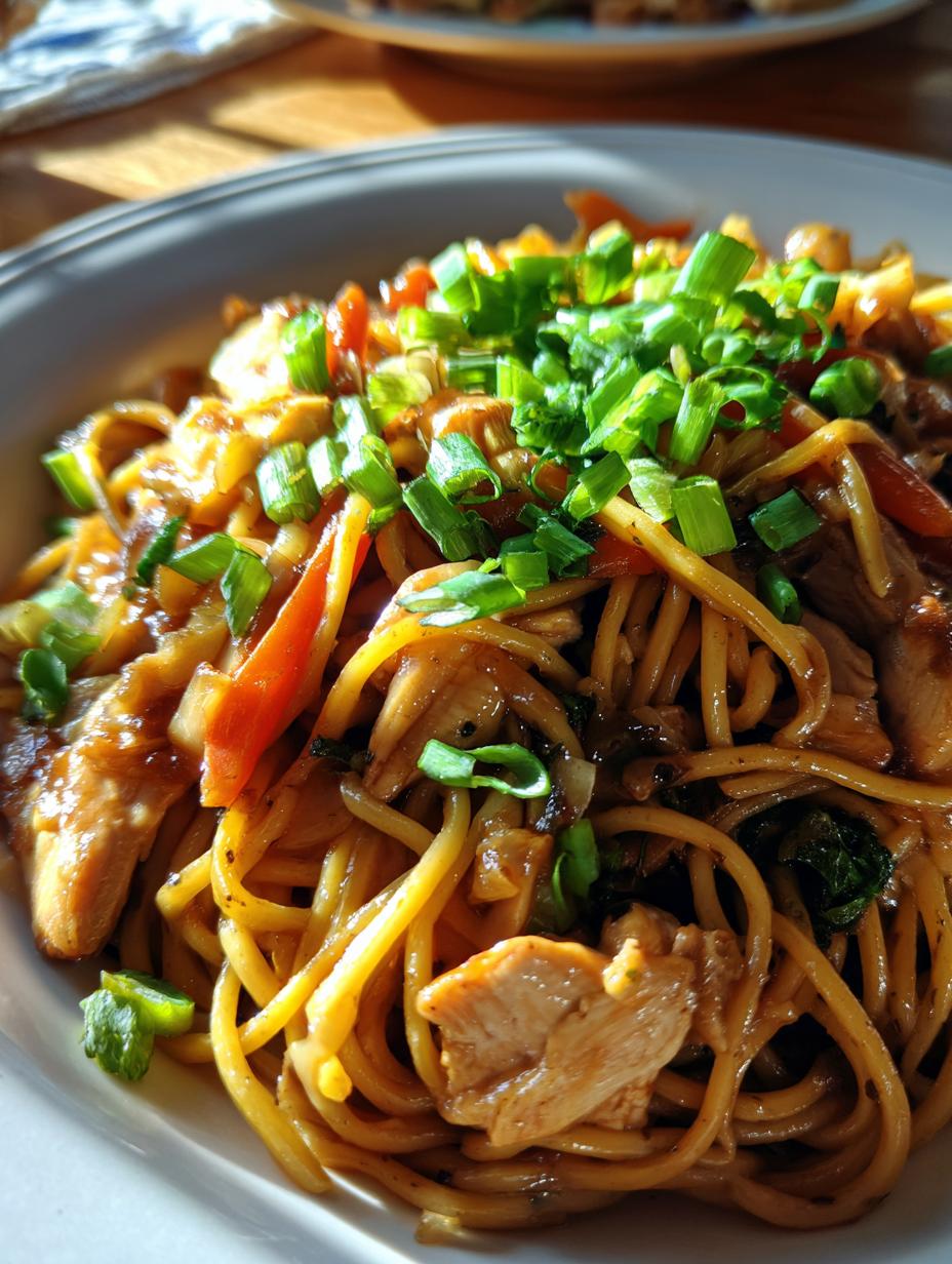 chicken lo mein - detail 1