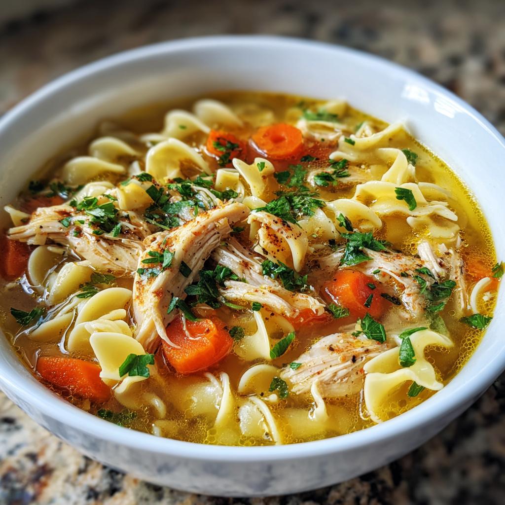chicken soup with egg noodles
