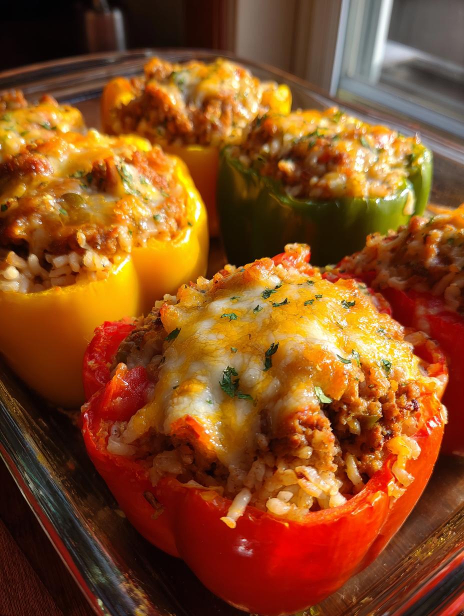 chicken stuffed peppers - detail 1