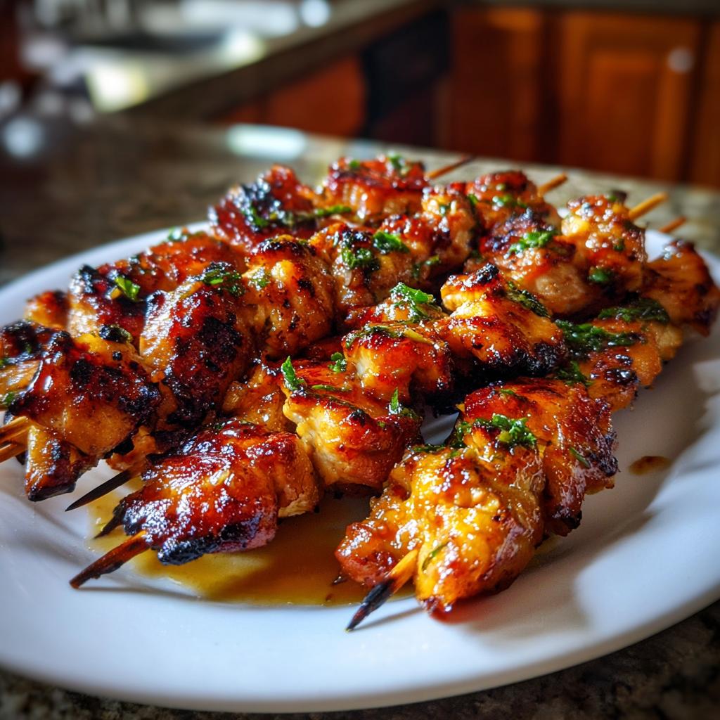 chicken teriyaki skewers - detail 1