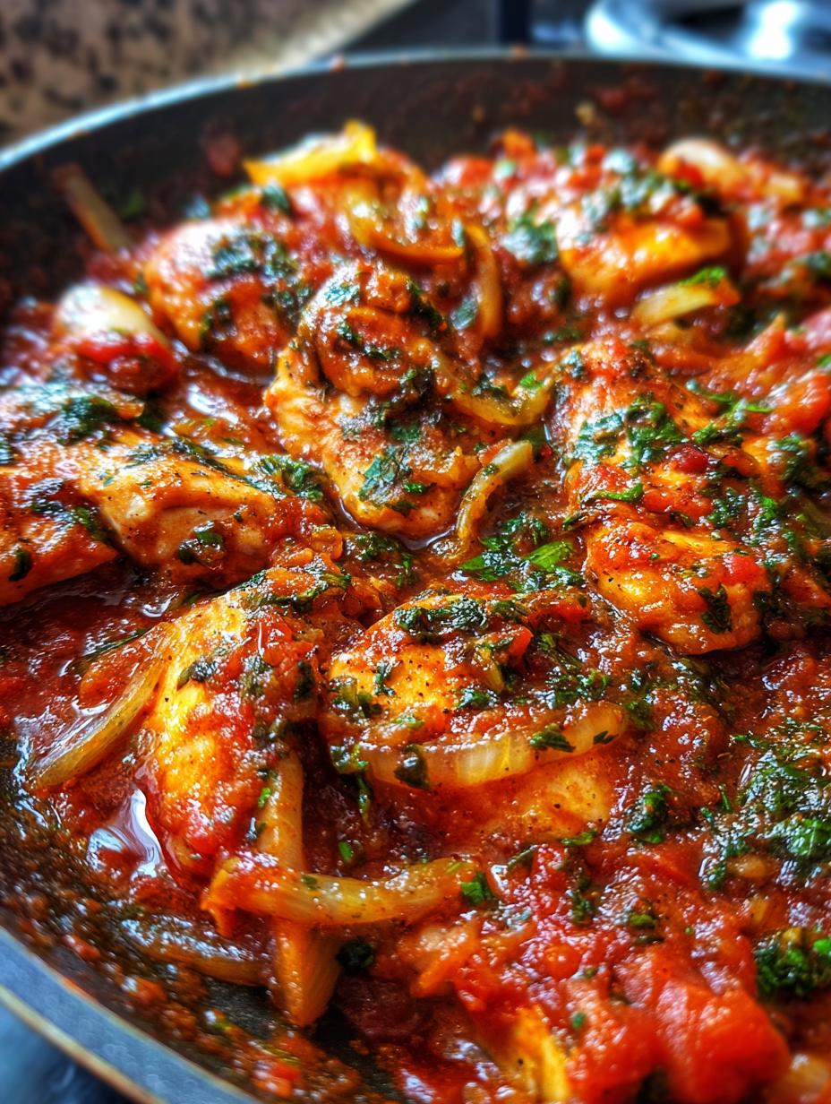 chicken tomato sauce - detail 1