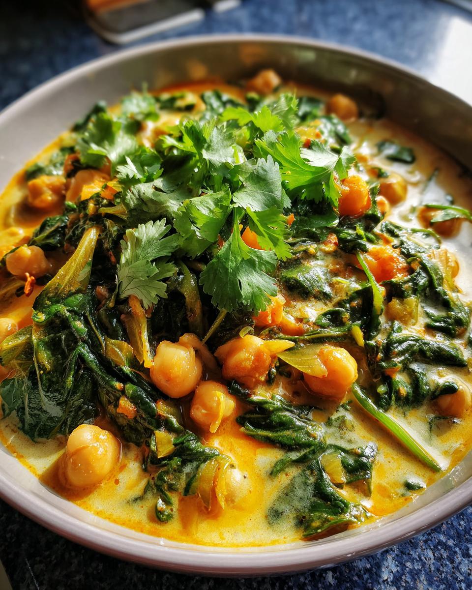chickpea and spinach curry