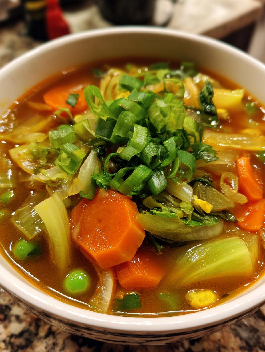 chinese mixed vegetable soup - detail 1
