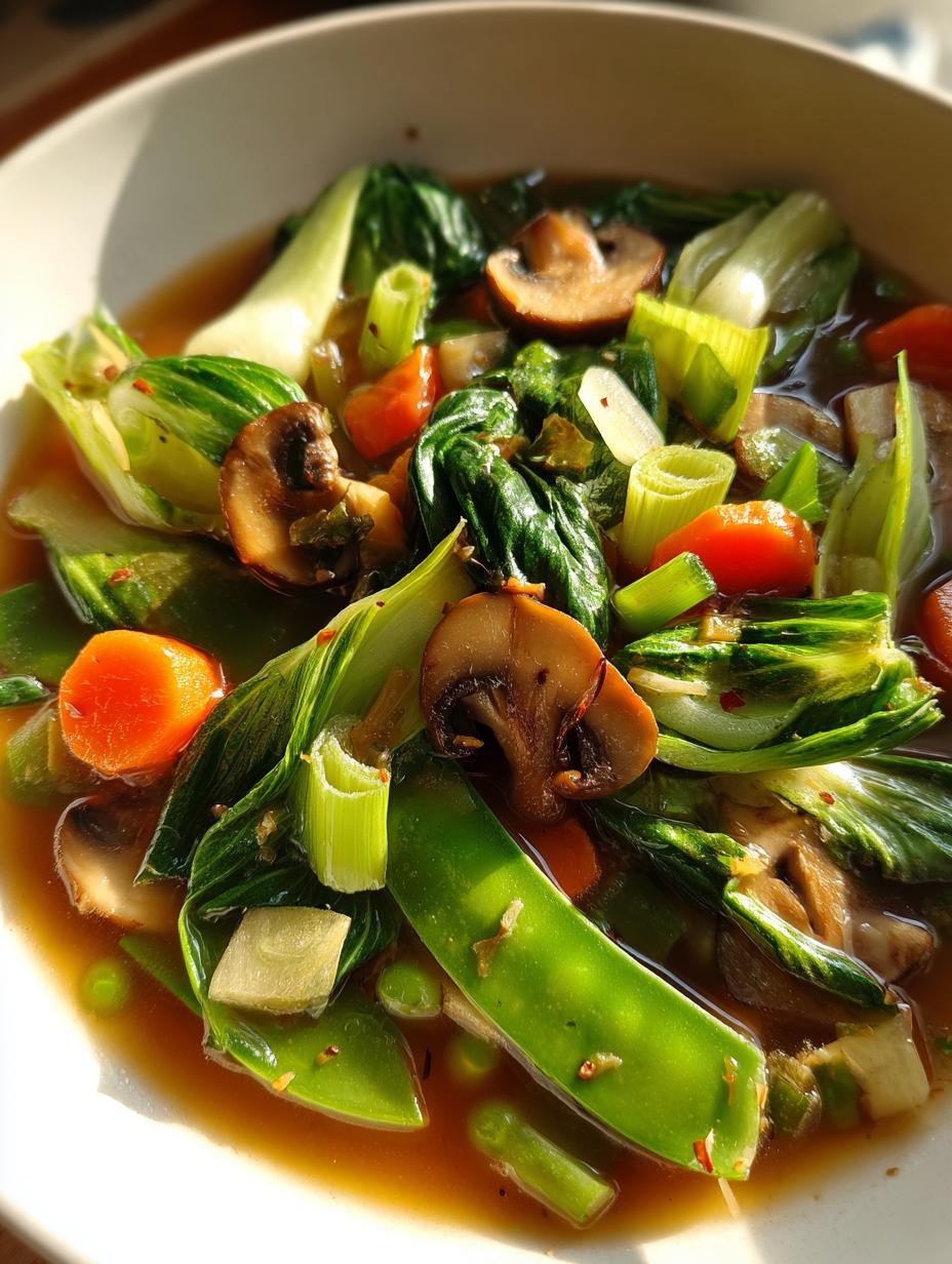 chinese vegetable soup - detail 1