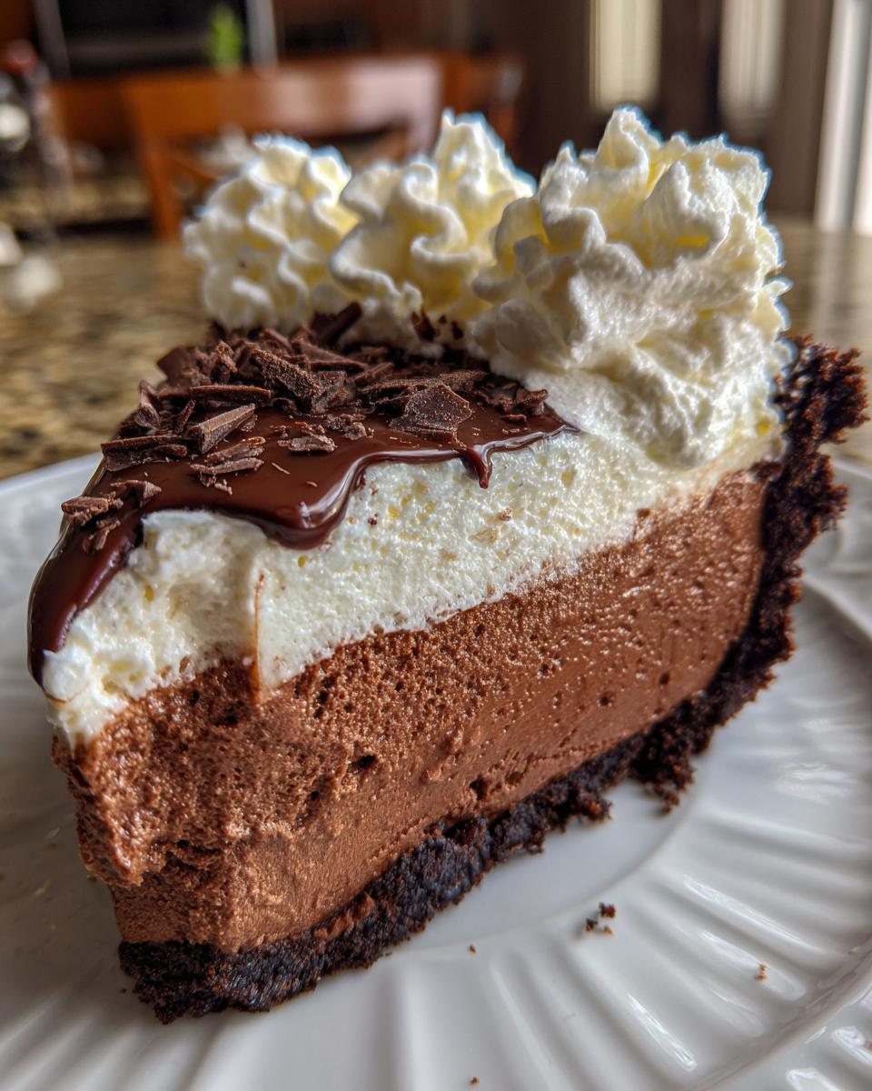 chocolate cheesecake pie - detail 1