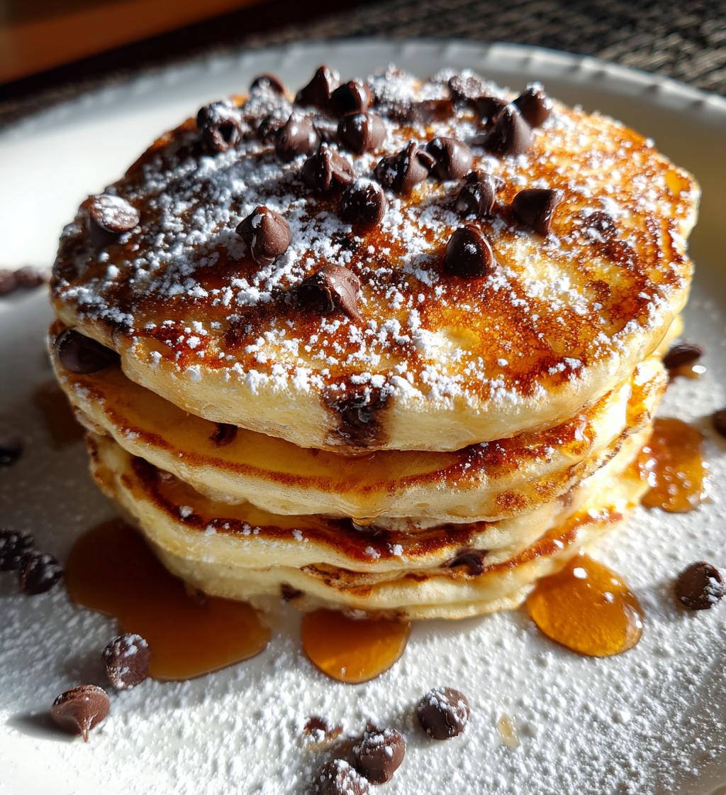 chocolate chip pancakes - detail 1