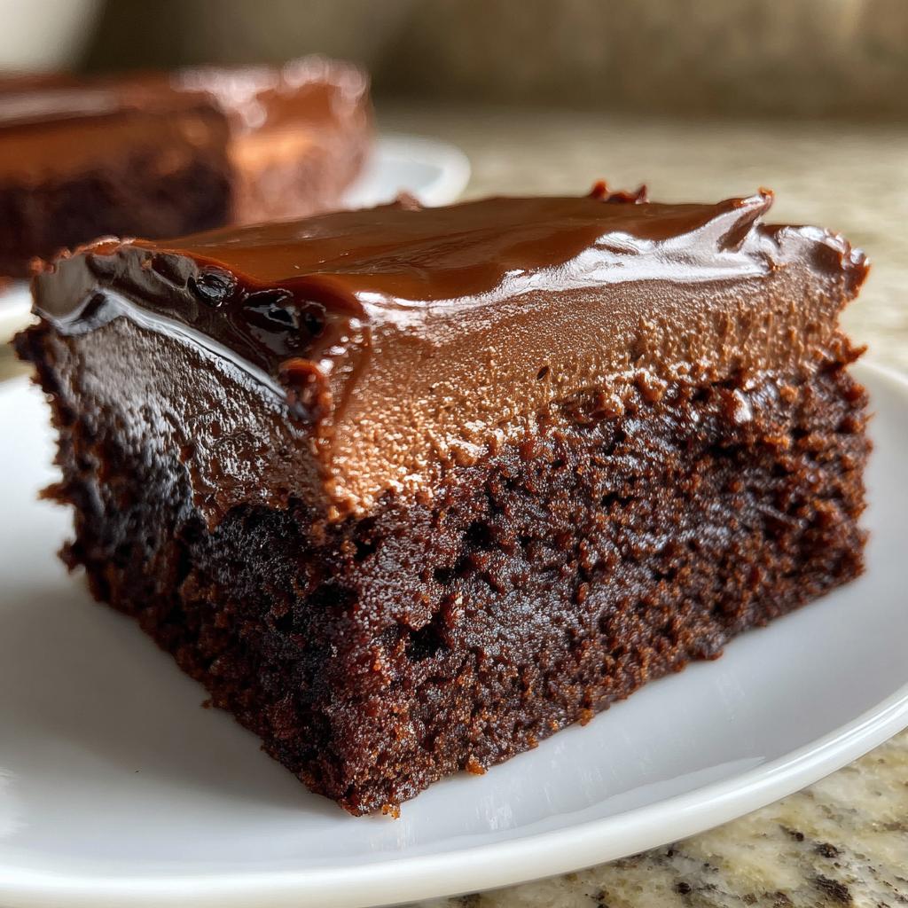 chocolate mousse brownies - detail 1