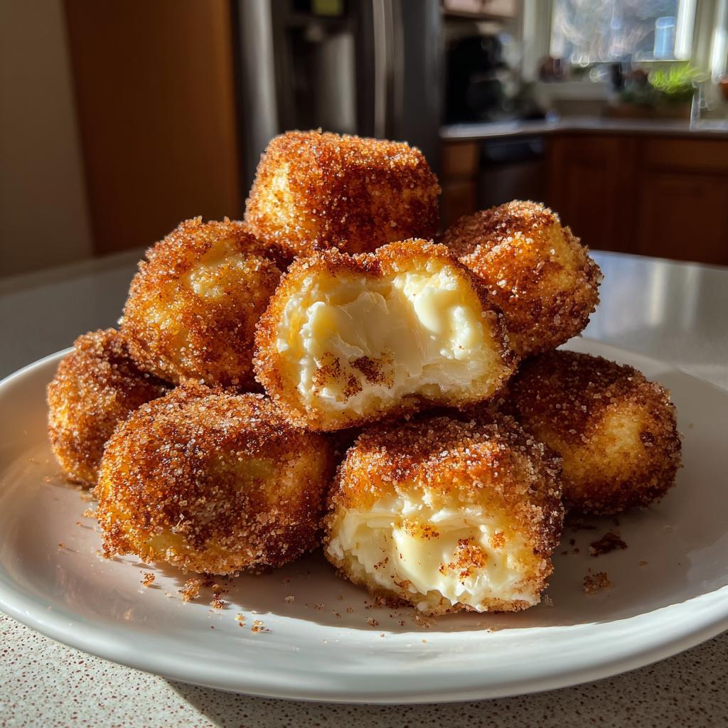 churro cheesecake bites - detail 1