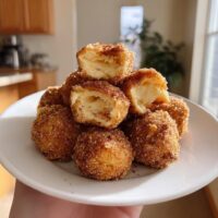 churro cheesecake bites