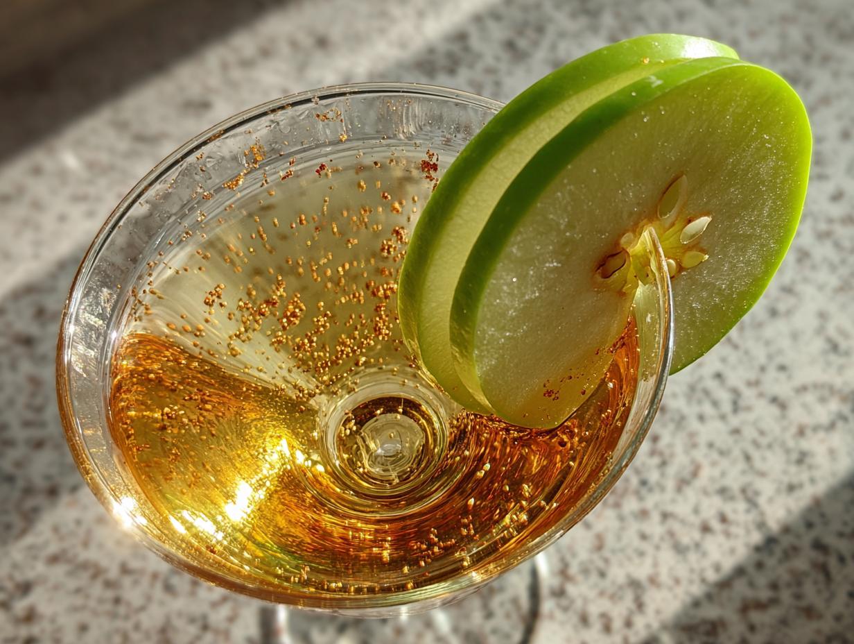 cinnamon apple martini cocktail recipe - detail 1