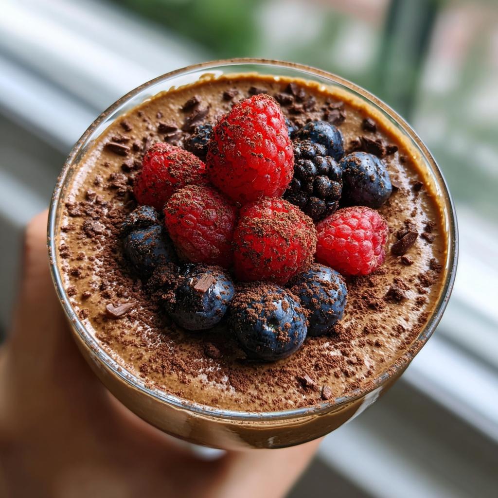 cottage cheese chocolate mousse - detail 1
