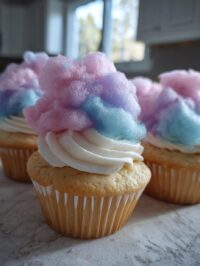 cotton candy cupcakes