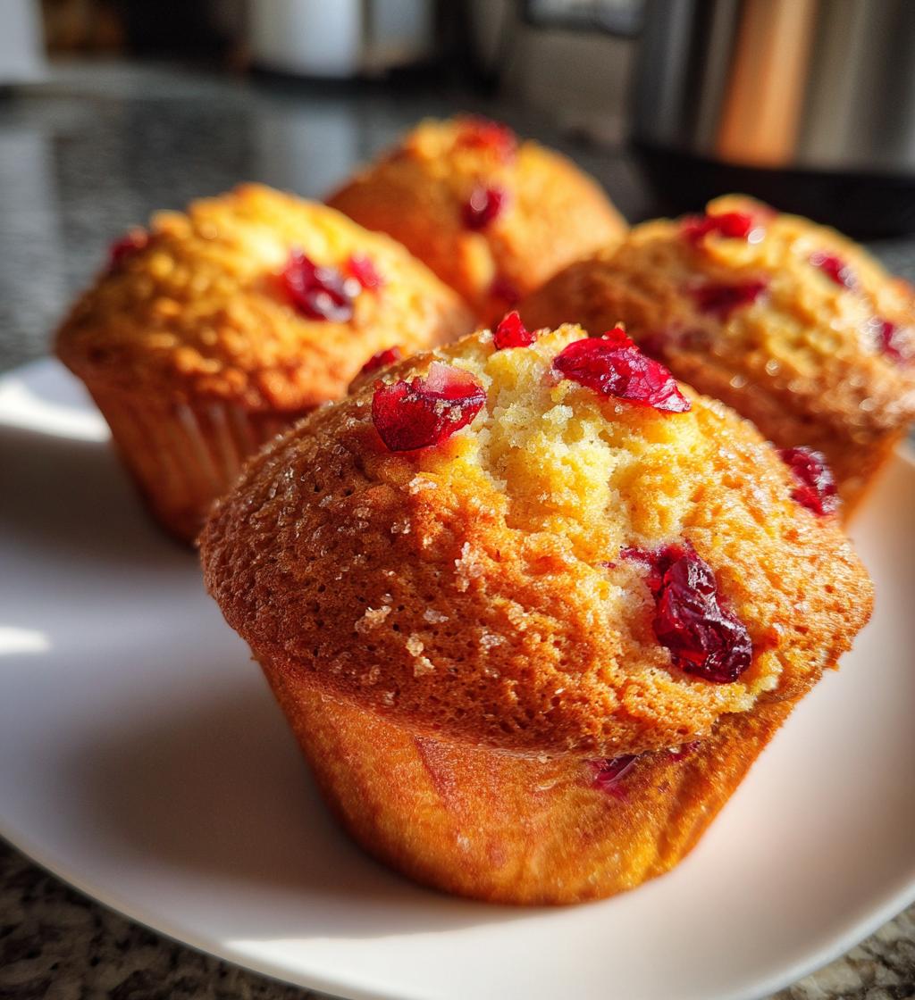 cranberry orange muffins - detail 1
