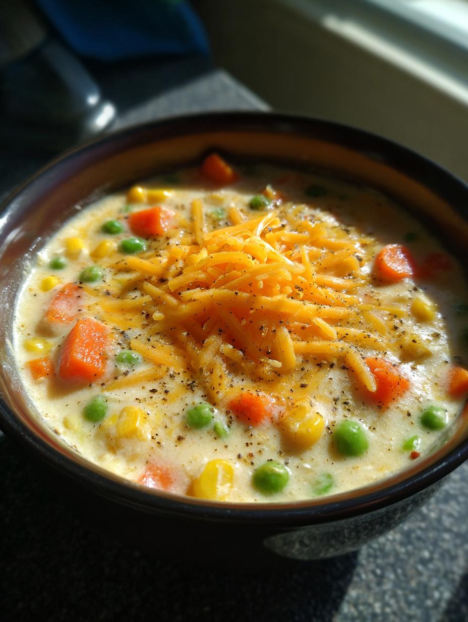 creamy cheesy vegetable soup