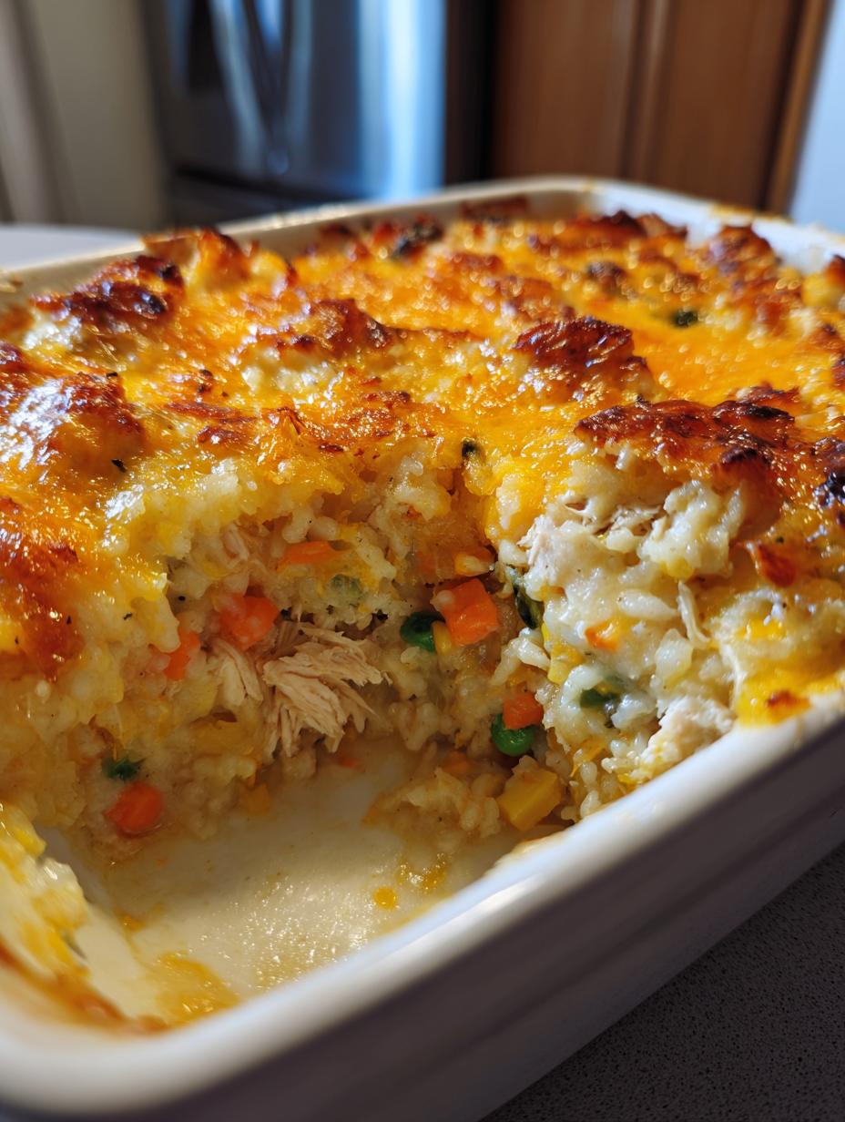 creamy chicken rice casserole delight