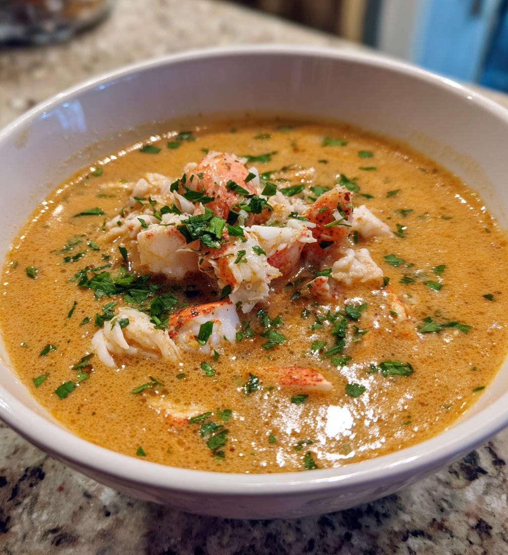 creamy crab and shrimp seafood bisque