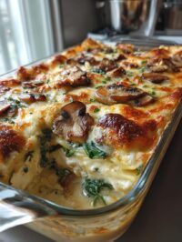 creamy spinach mushroom lasagna