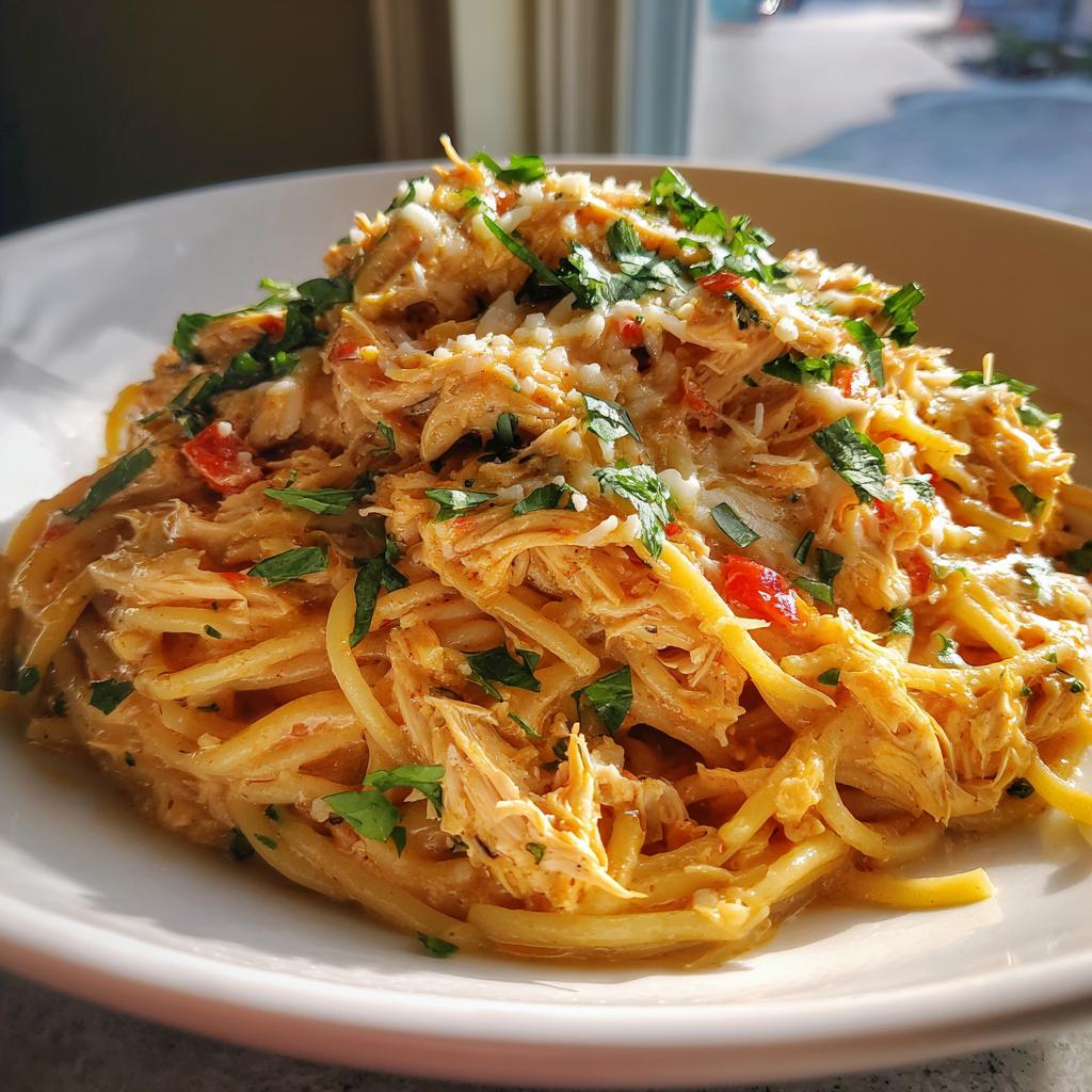 crockpot chicken spaghetti