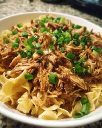crockpot honey garlic chicken with noodles