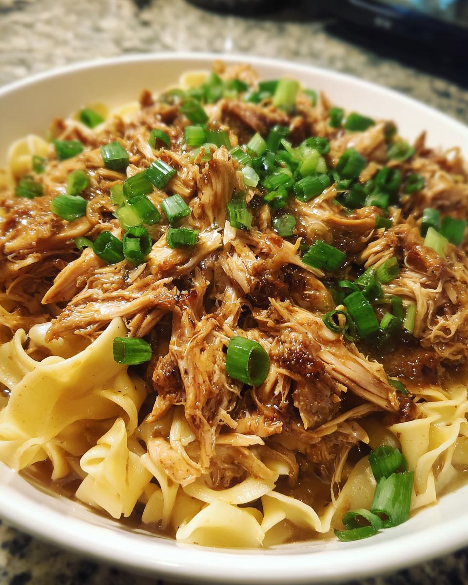 crockpot honey garlic chicken with noodles