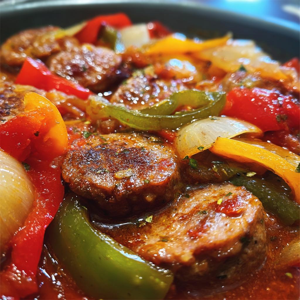 crockpot sausage and peppers