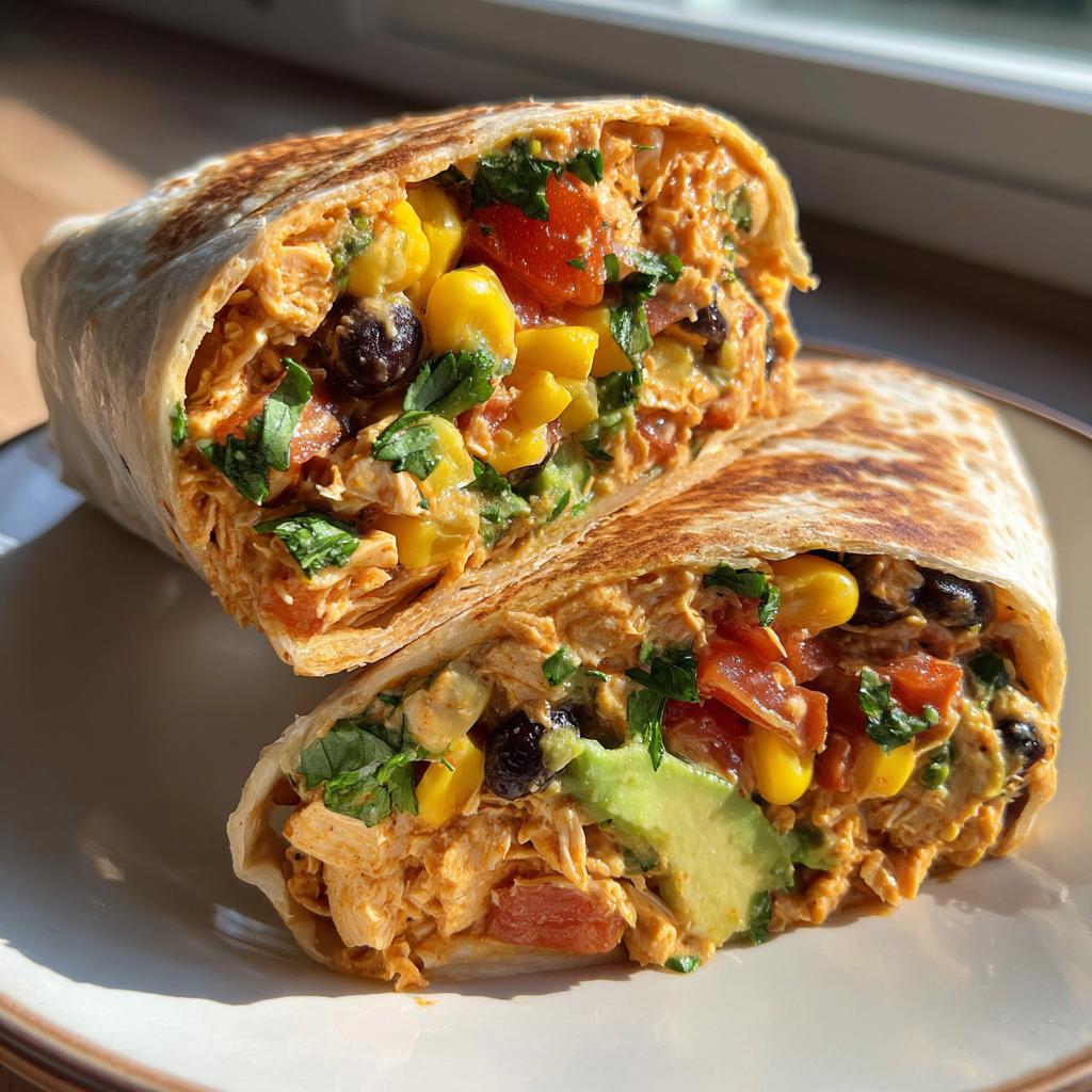 crunchy southwestern chicken wrap - detail 1