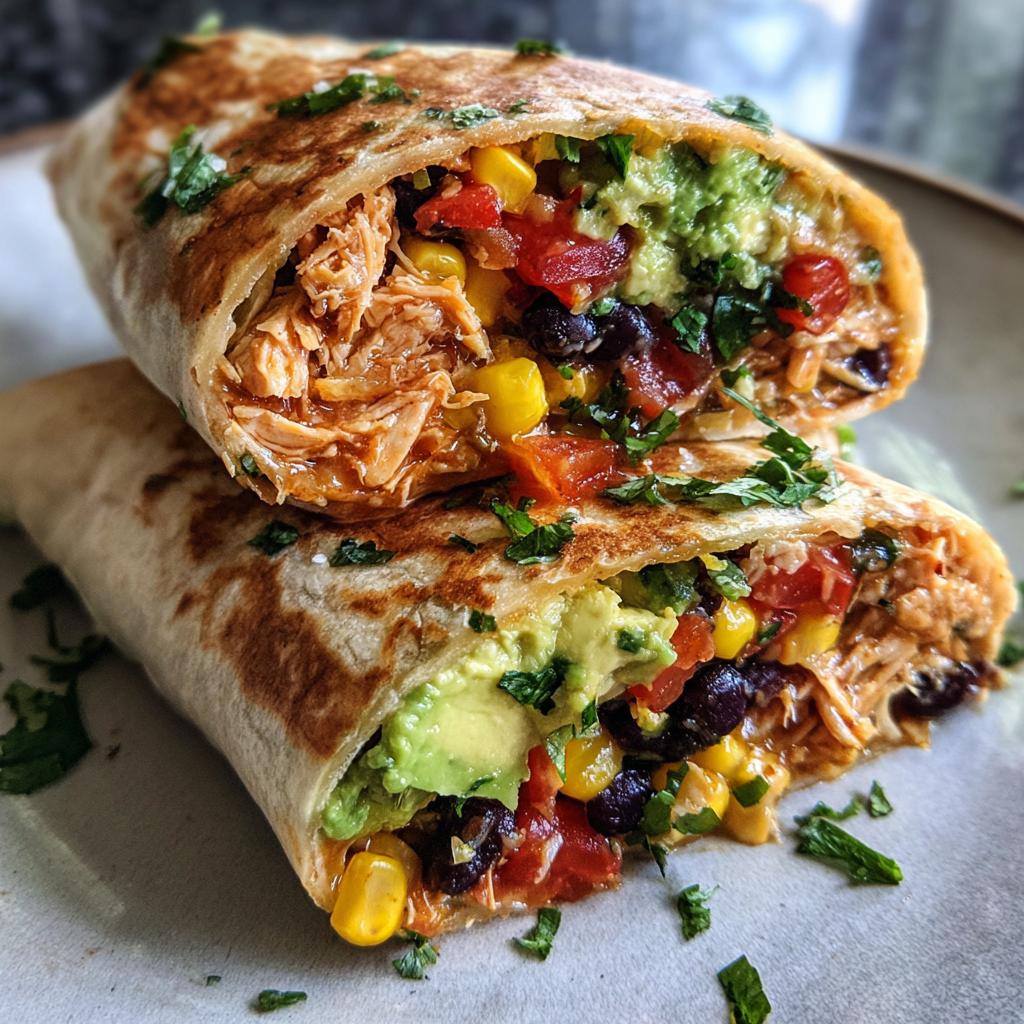 crunchy southwestern chicken wrap