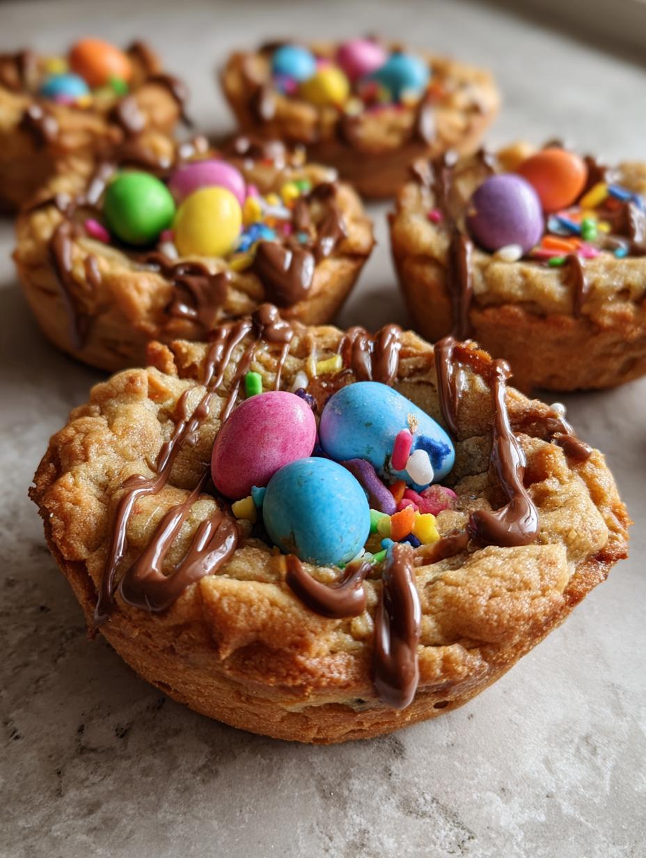 easter birds nest cookies