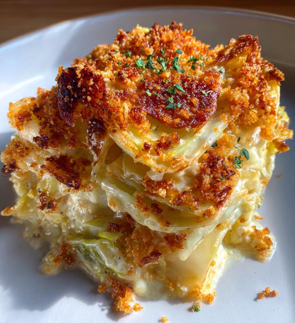 easy scalloped cabbage - detail 1