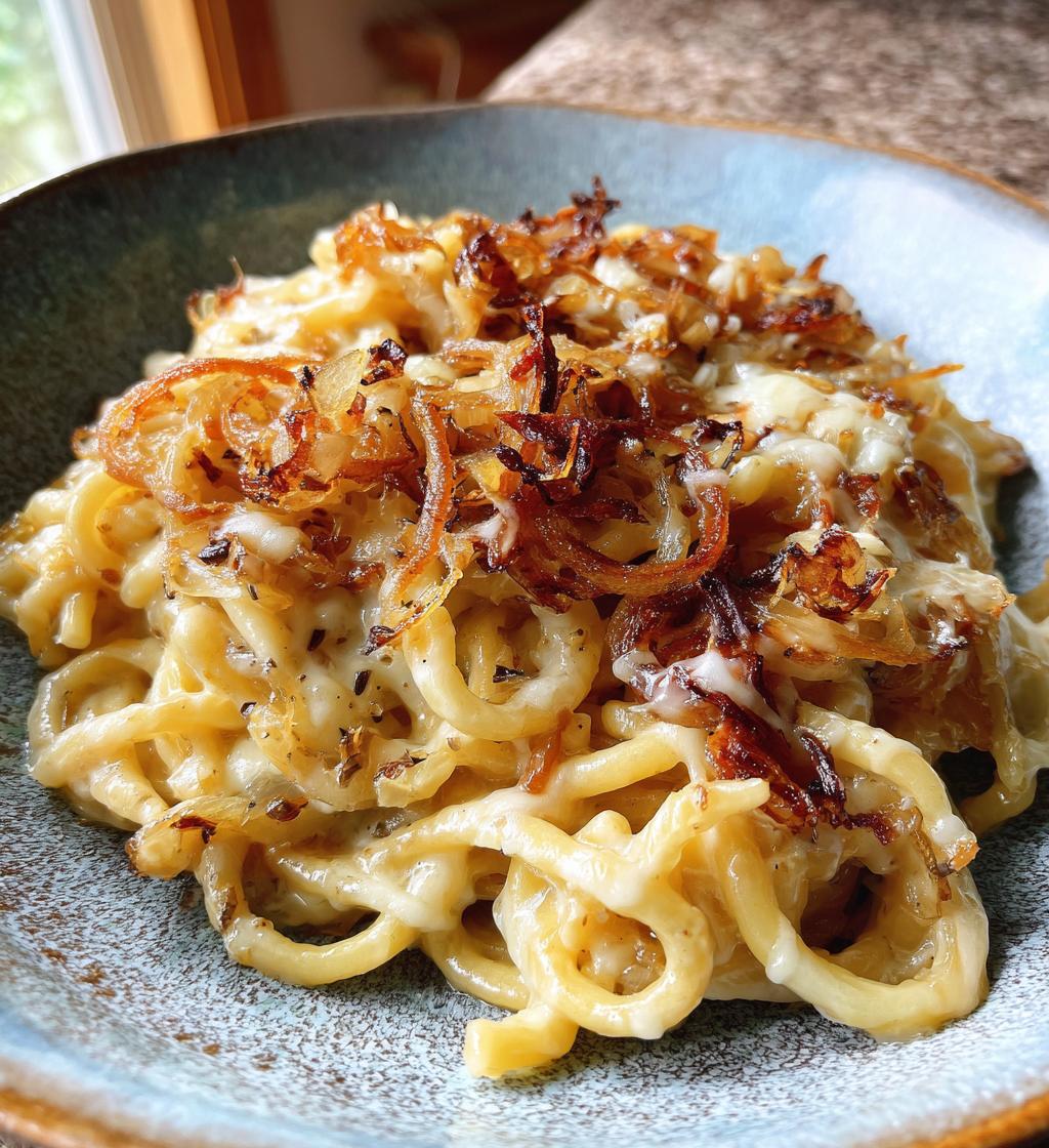 french onion pasta - detail 1