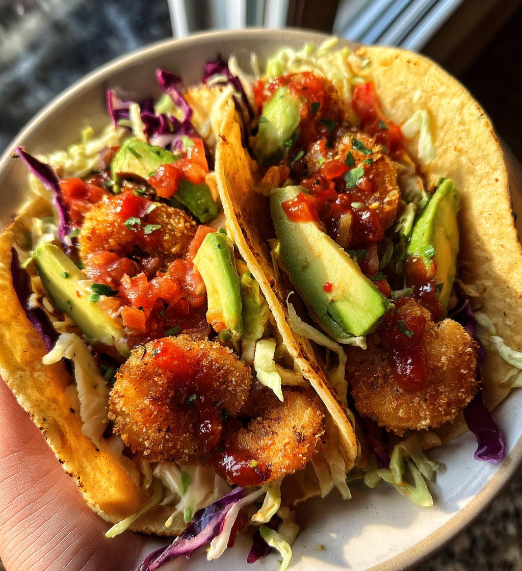 fried shrimp tacos - detail 1