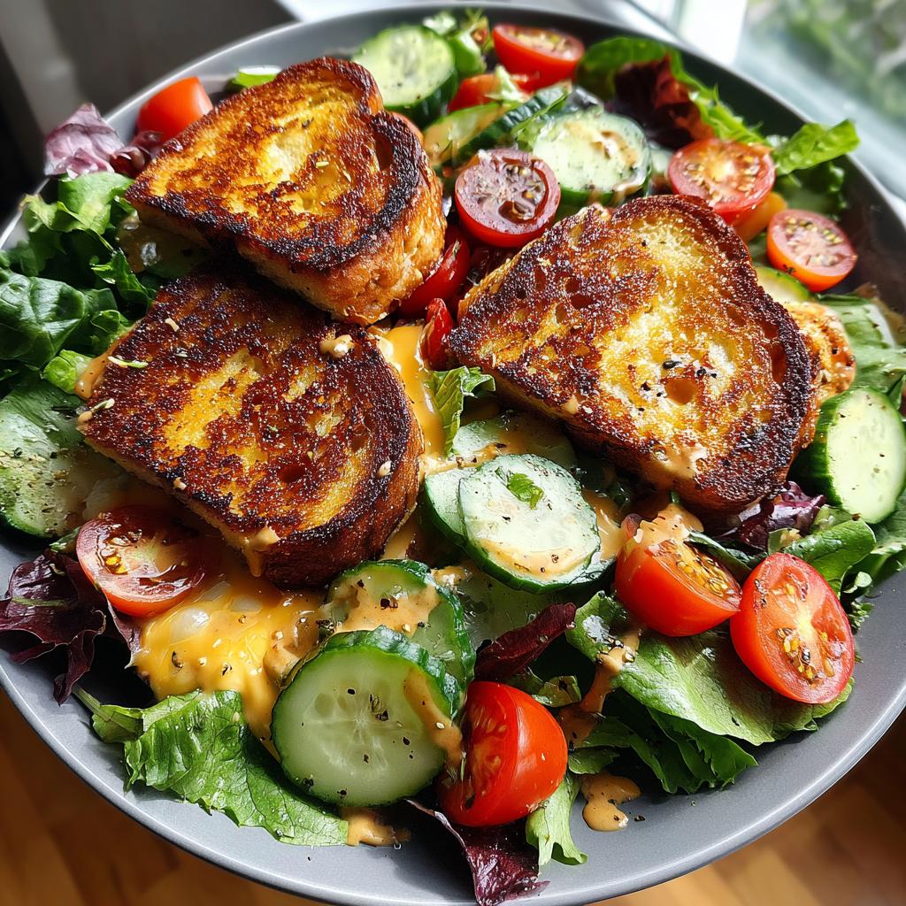 grilled cheese salad - detail 1