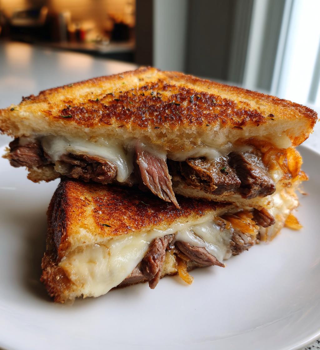 grilled cheese steak sandwich - detail 1
