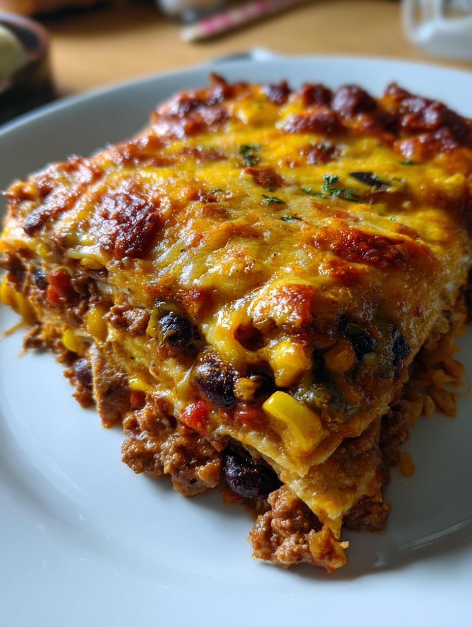 ground beef enchilada casserole