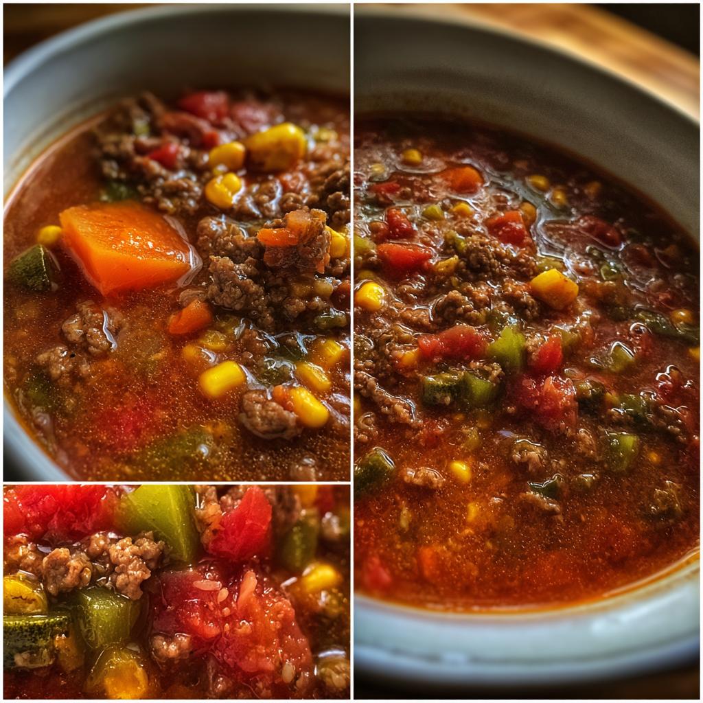 hamburger soup - detail 1
