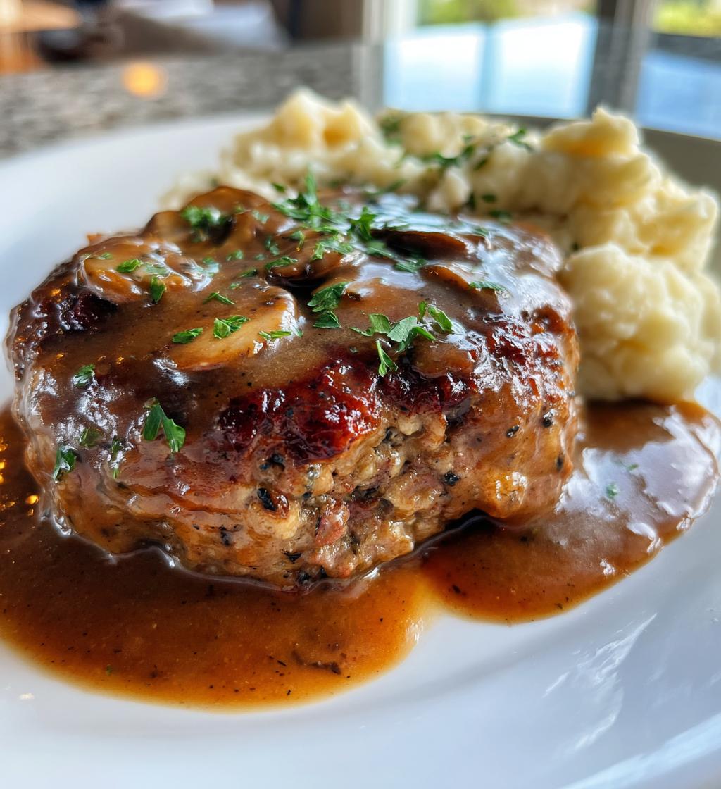 hamburger steak - detail 1