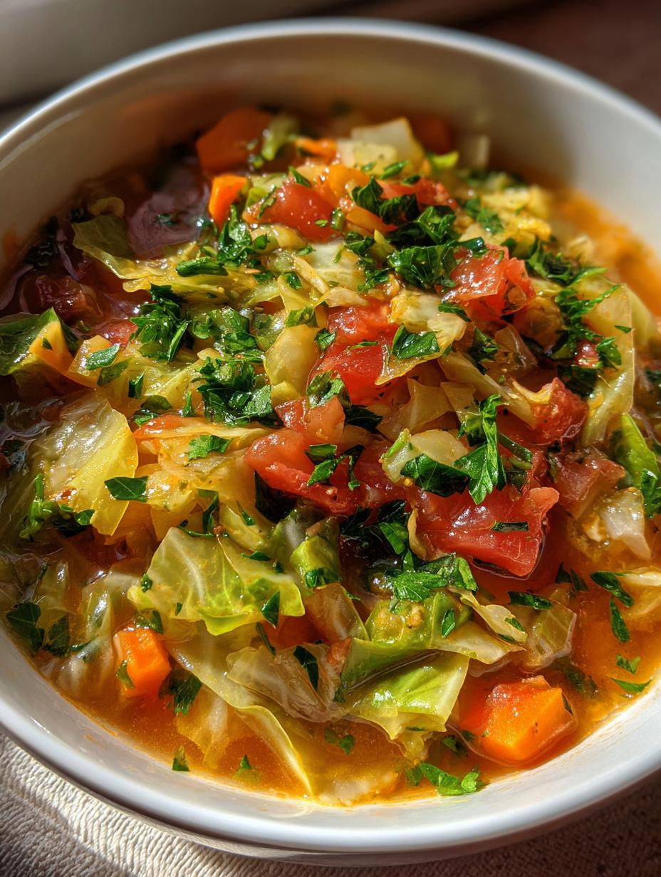 healthy cabbage soup - detail 1