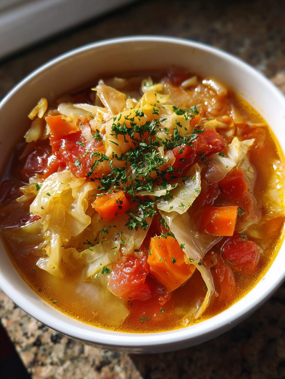 healthy cabbage soup - detail 1