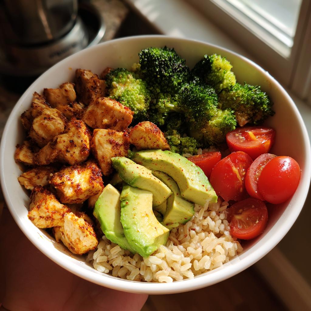 healthy chicken bowls
