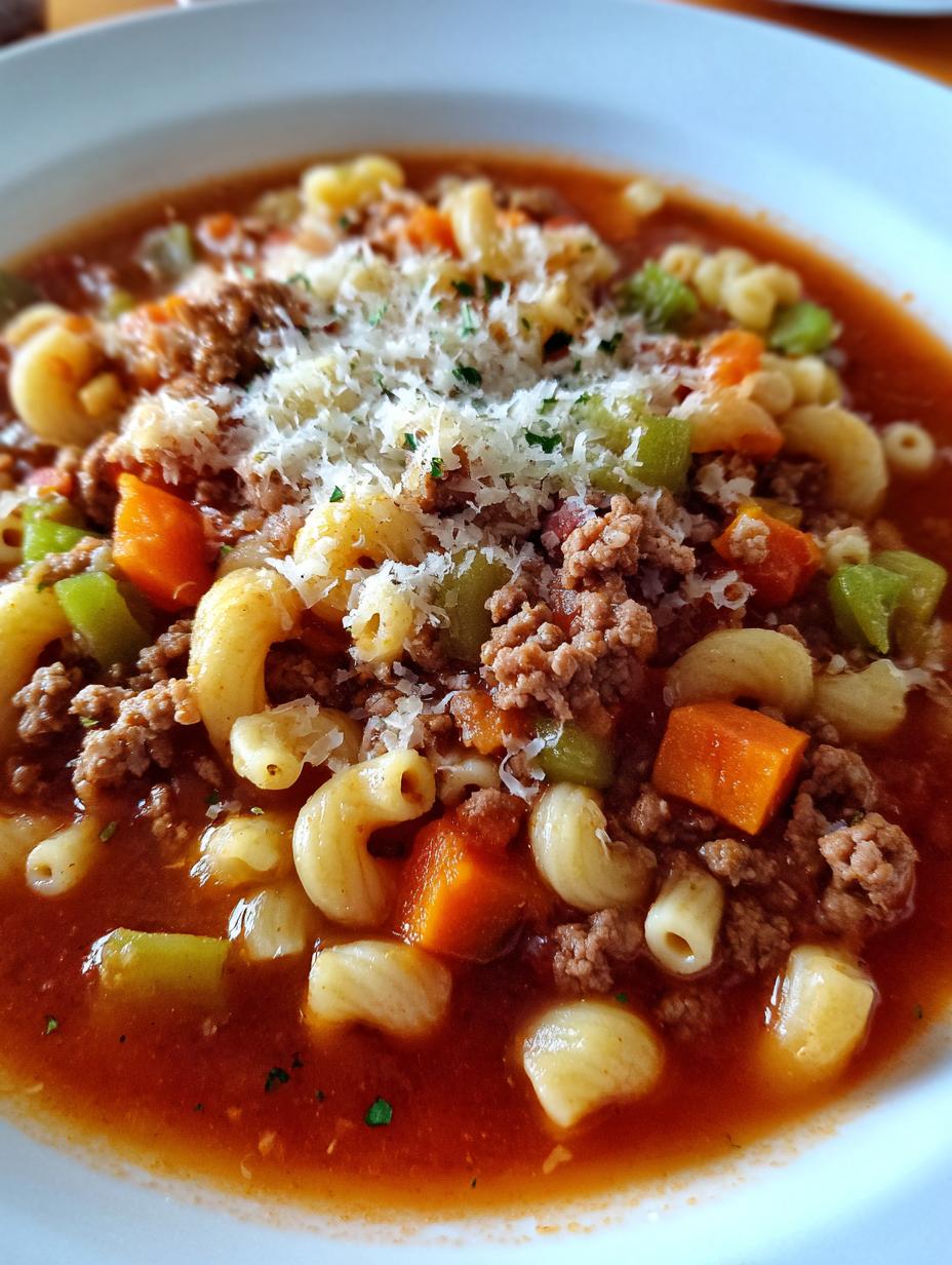 hearty beef mince minestrone - detail 1