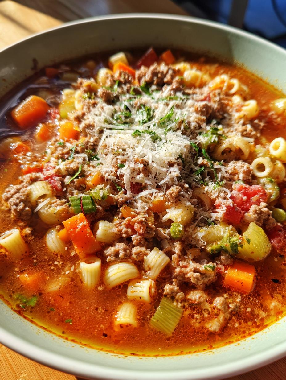 hearty beef mince minestrone